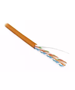 Кабель витая пара U/UTP кат.5e 4х2х24AWG solid LSZH нг(А)-HF UUTP4-C5E-S24-IN-LSZH-OR-305 оранж. (уп.305м) Hyperline 46858