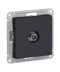 Механизм розетки TV проходной AtlasDesign 4DB карбон SchE ATN001092