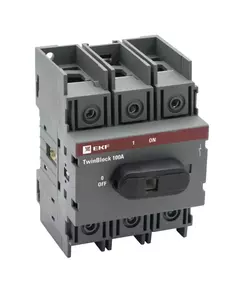 Рубильник 3п 100А с рукояткой управления для прямой установки TwinBlock PROxima EKF tb-100-3p-f