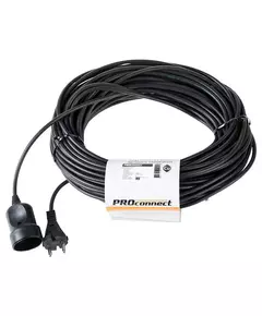 Удлинитель-шнур ПВС 2х0.75 30м без заземл. 6А 1300Вт IP20 черн. PROCONNECT 11-7116