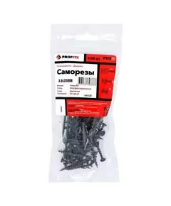 Саморез гипсокартон-дерево 3.8х35 усиленный (TWN) (уп.100шт) пакет Proffix 146428