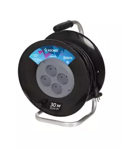 Удлинитель на катушке 4х30м 16А ПВС 2х1.5 Космос YKKsm30m-4g(16A)