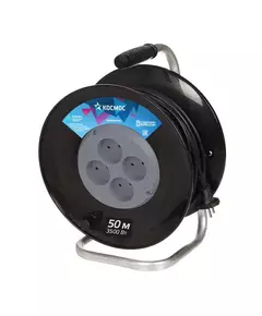 Удлинитель на катушке 4х50м 16А ПВС 2х1.5 Космос YKKsm50m-4g(16A)