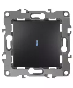 Механизм выключателя 1-кл. СП Эра12 10А IP20 12-1102-05 250В 10AX с подсветкой антрацит Эра Б0014637