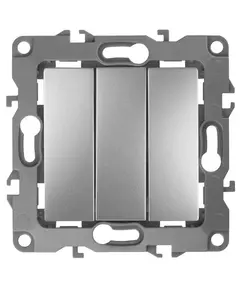 Механизм выключателя 3-кл. СП Эра12 10А IP20 12-1107-03 250В 10AX алюм. Эра Б0014671