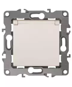 Механизм розетки 1-м СП Эра12 12-2103-02 16А IP20 16AX 250В 2P+E Schuko защ. шторки с крышкой сл. кость Эра Б0014694