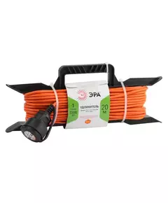 Удлинитель силовой UFx-1-2x1.0-20m-IP44 на рамке б/з 1 гнездо 20м ПВС 2х1 Эра Б0043040