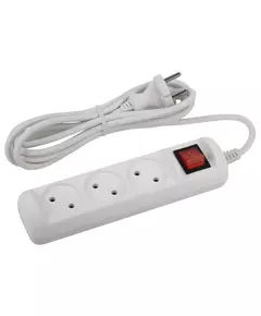 Удлинитель 3х3м без заземл. с выкл. 10А ПВС 2х1 U-3s-3m-2x1 ЭРА Б0044050