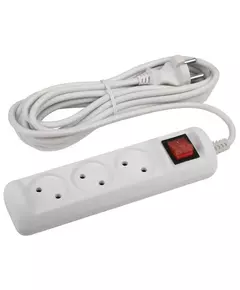 Удлинитель 3х5м без заземл. с выкл. 10А ПВС 2х1 U-3s-5m-2x1 ЭРА Б0044051