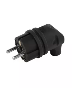 Вилка каучуковая с заземл. 90град 16А IP44 черн. V9-B-IP44 ЭРА Б0044542