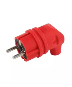 Вилка 90град. V9-RED-IP44 16А IP44 с заземл. каучук красн. Эра Б0044549