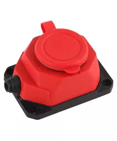 Колодка 1-м с заземл. 16А IP44 K-1e-RED-IP44 каучук красн. Эра Б0044550