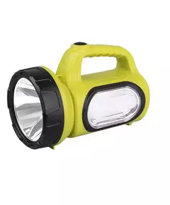 Фонарь-прожектор AccuF7-L3W/L10-gn 3Вт 160лм + боков. панель 10х0.25Вт 50лм IP20 аккумулятор 900мА.ч дальность луча прожектора 300м зел. ФАZА 5014855