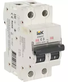Выключатель автоматический 2п C 3А M06N ARMAT IEK AR-M06N-2-C003
