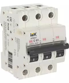 Выключатель автоматический 3п C 63А M06N ARMAT IEK AR-M06N-3-C063