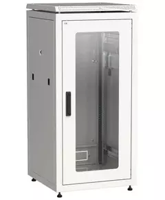 Шкаф сетевой 19дюйм LINEA N 24U 600х600мм стекл. передн. дверь (3 коробки) сер. ITK LN35-24U66-G