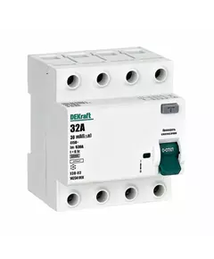 Выключатель дифференциального тока 4P 32А 30мА тип AC 6кА УЗО-03 SchE 14234DEK