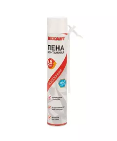 Пена монтажная всесезонная с трубочкой выход 65л max Rexant 89-0904