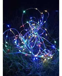 Гирлянда светодиодная 100LED 10м мультиколор на солнечной батарее аккумулятор NI-MH 300мА.ч КОСМОС KOC_SOL196