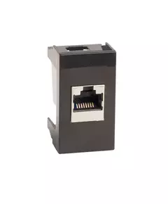 Розетка компьютерная 1-м 1мод. Viva RJ45 кат.5E черн. DKC 45238