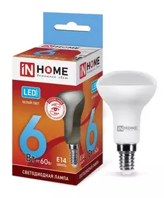 Лампа светодиодная LED-R50-VC 6Вт 4000К нейтр. бел. E14 525лм 230В IN HOME 4690612024264