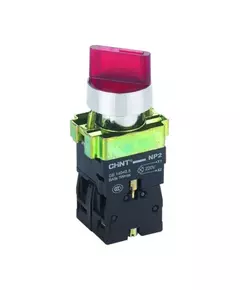 Переключатель NP2-BK12365 2 полож. с фиксацией 1НО+1НЗ зел. AC 230В (LED) IP40 CHINT 575496