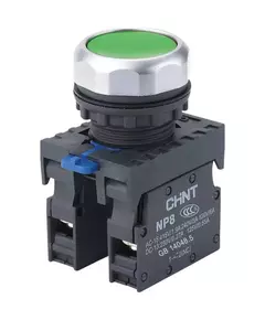Кнопка управления NP8-11BN/3 без подсветки зел. 1НО+1НЗ IP65 (R) CHINT 667113