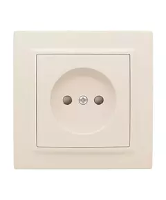 Розетка 1-м СП Минск 10А IP20 без заземл. защ. шторки беж. EKF ERR10-022-200