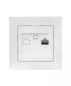Розетка компьютерная 1-м СП Валенсия RJ45 бел. PROxima EKF EWK01-035-10