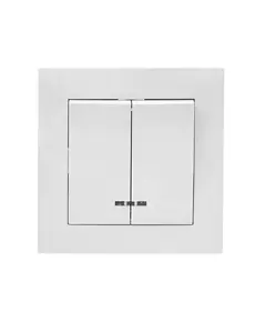 Выключатель 2-кл. СП Валенсия 10А IP20 с индикатором бел. PROxima EKF EWV10-123-10