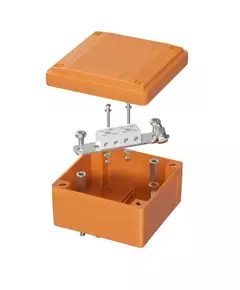 Коробка ответвительная FS 100х100х50мм 4р 450В 6А 4кв.мм с гладкими стенками и клеммн. IP56 пластик. DKC FSB10404