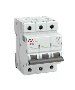 Выключатель автоматический модульный 3п C 20А 6кА AV-6 AVERES EKF mcb6-3-20C-av