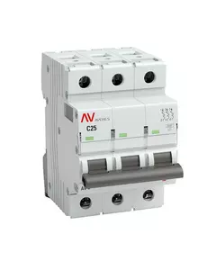 Выключатель автоматический модульный 3п C 25А 6кА AV-6 AVERES EKF mcb6-3-25C-av