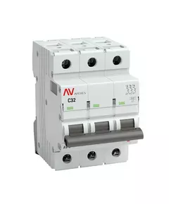 Выключатель автоматический модульный 3п C 32А 6кА AV-6 AVERES EKF mcb6-3-32C-av