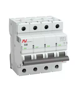 Выключатель автоматический модульный 4п C 32А 6кА AV-6 AVERES EKF mcb6-4-32C-av