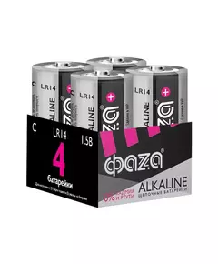 Элемент питания алкалиновый C/LR14 1.5В Alkaline Pack-4 (уп.4шт) ФАZА 5033160