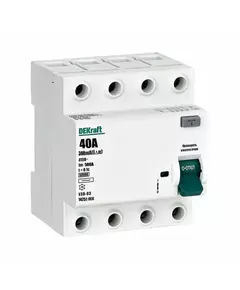 Выключатель дифференциального тока 4P 40А 300мА тип AC 6кА УЗО-03 SchE 14251DEK