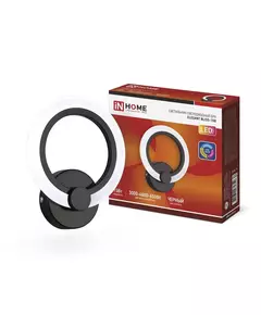 Светильник светодиодный ELEGANT BLISS-15B 15Вт 230В 3000-4000-6500К 1050лм STEP COLOR черн. IN HOME 4690612035352
