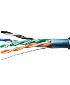 Кабель витая пара F/UTP кат.5E 4х2х24AWG solid CU PE OUTDOOR Standard черн. 305м (м) SUPRLAN 01-1028-1