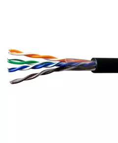 Кабель витая пара U/UTP кат.5E 4х2х24AWG solid CU PE OUTDOOR Standart 305м черн. (м) SUPRLAN 01-0325-1