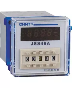 Реле времени JSS48A 8-контактный одно групповой переключатель многодиапазонной задержки питания AC/DC100V~240V CHINT 300084