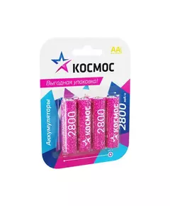 Аккумулятор AA/R6 NI-MN 2800мА.ч BP-4 (блист.4шт) КОСМОС KOCR6NIMH2800MAH4BL