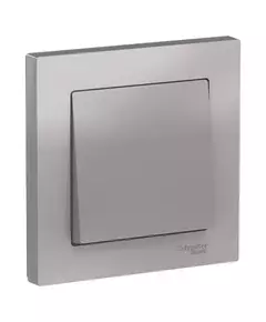 Выключатель 1-кл. СП AtlasDesign 10А IP20 (сх. 1) 10AX в сборе алюм. SchE ATN000312