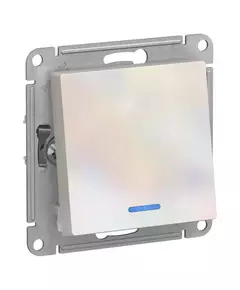 Механизм переключателя проходного 1-кл. СП AtlasDesign 10А IP20 (сх. 6а) 10AX с подсветкой жемчуж. SchE ATN000463