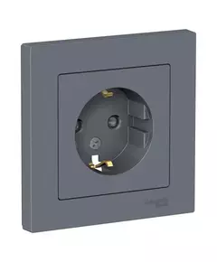 Розетка 1-м СП AtlasDesign 16А IP20 с заземл. защ. шторки в сборе грифель SchE ATN000744