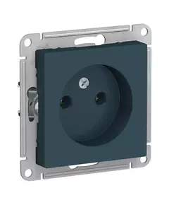 Розетка 1-м СП AtlasDesign 16А IP20 без заземл. без защ. шторок механизм изумруд SchE ATN000841