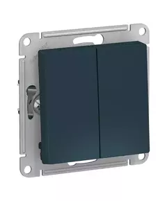 Механизм переключателя проходного 2-кл. СП AtlasDesign 10А IP20 (сх. 6/2) 10AX изумруд SchE ATN000865