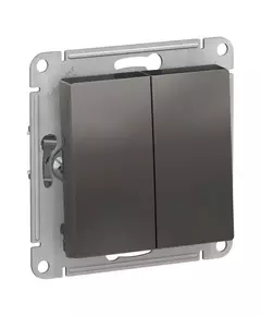 Механизм переключателя проходного 2-кл. СП AtlasDesign 10А IP20 (сх. 6/2) 10AX сталь SchE ATN000965