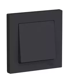 Выключатель 1-кл. СП AtlasDesign 10А IP20 (сх. 1) 10AX в сборе карбон SchE ATN001012