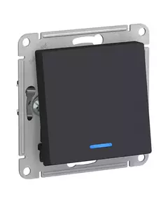 Механизм переключателя проходного 1-кл. СП AtlasDesign 10А IP20 (сх. 6а) 10AX с подсветкой карбон SchE ATN001063